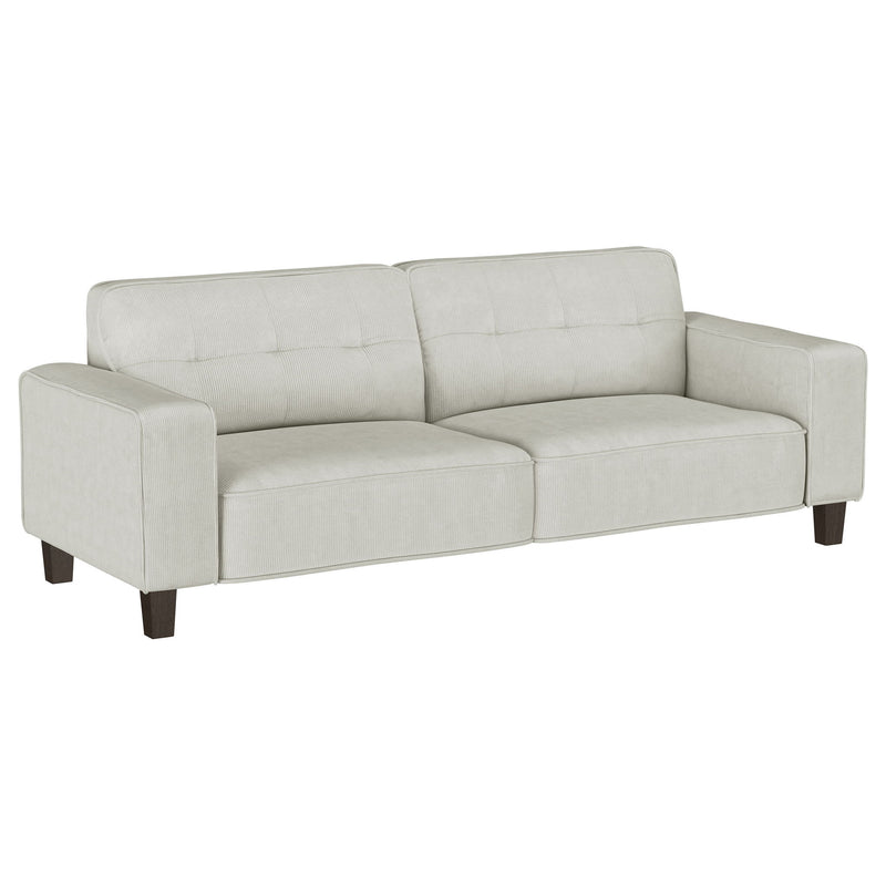 Xana - 2 Piece Upholstered Track Arm Sofa Set - Greige