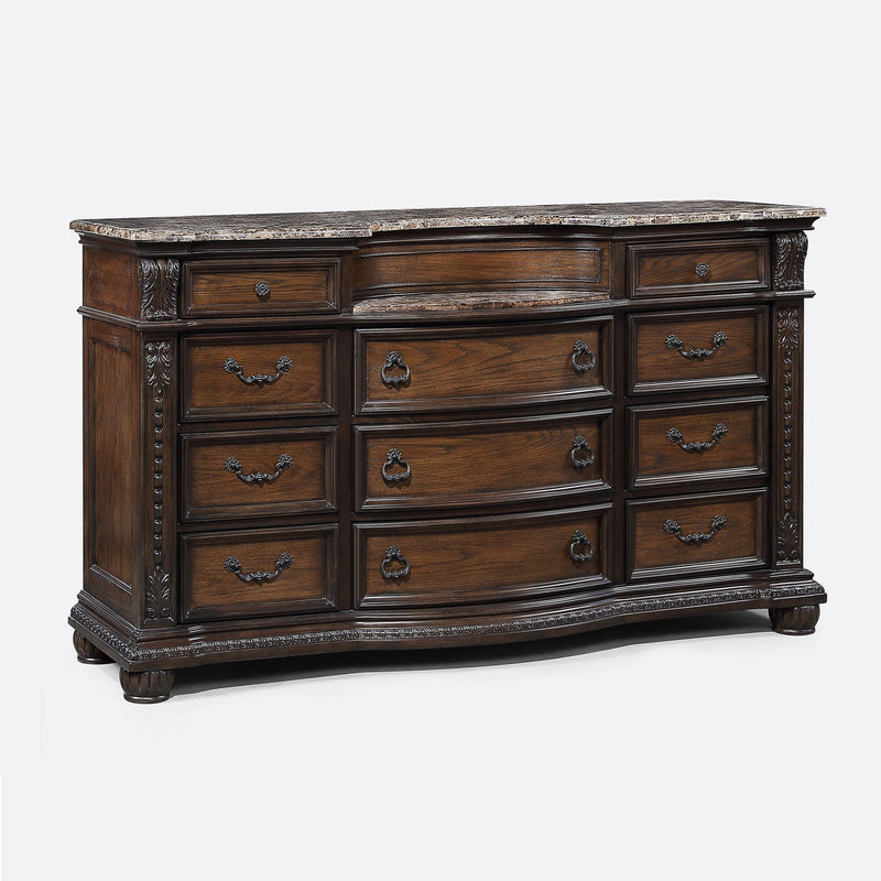 11 Drawer Dresser - Brown / Coffee