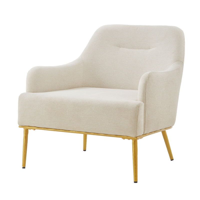 Modern Elegance Accent Chair With Curved Backrest