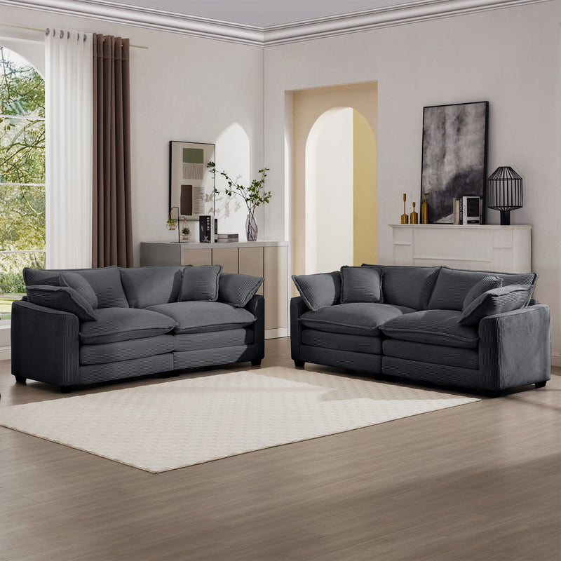 Elegant Oversized Sectional Sofa Set With Deep Seats And Flexible Layout