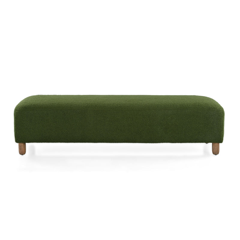 Contemporary Ottoman With Foam Cushion And Durable Upholstery