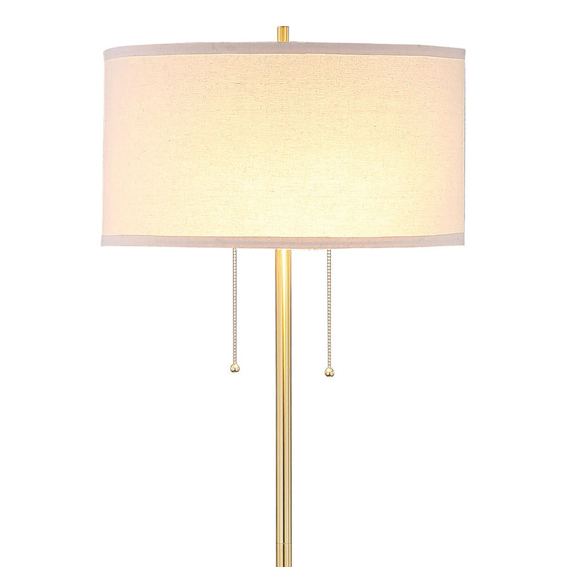 Bellflower - Drum Shade Floor Lamp - Beige