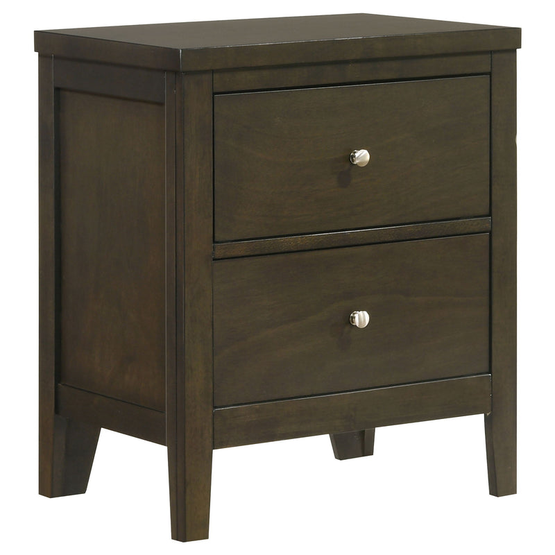 Clement - 2 Drawer Nightstand Bedside Table - Espresso