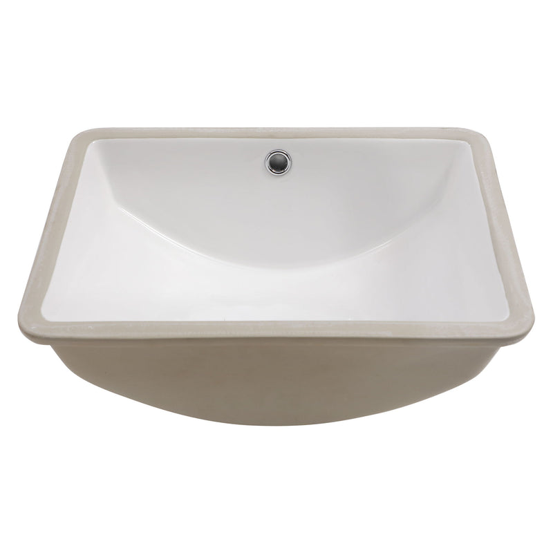 Modern Ceramic Undermount Bathroom Sink With Overflow, High Quality