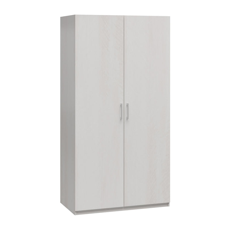Suite Style Modular Extra Wide Wardrobe With Open Shelves - White