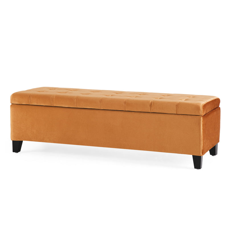 Wendover - Elegant Tufted Storage Bench With Lift-Up Top And Birch Wood Legs
