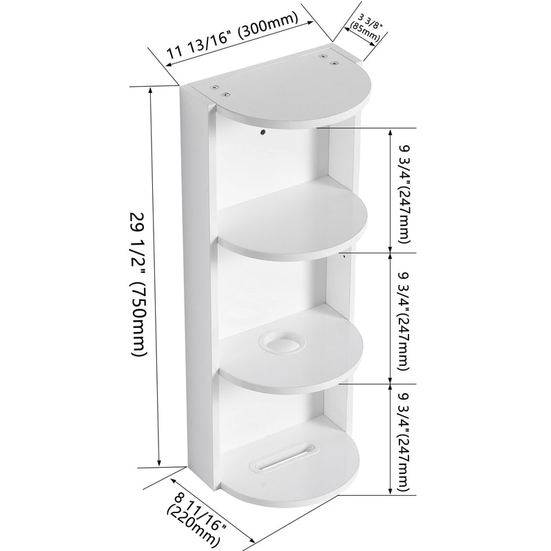 Bathroom Wall Mounted Storage Rack With Float Mounting Design