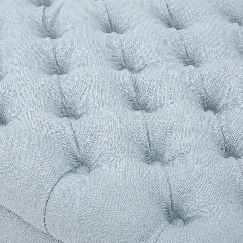 Hayes - Contemporary Armed Storage Bench With Rolled Arms And Button Tufting