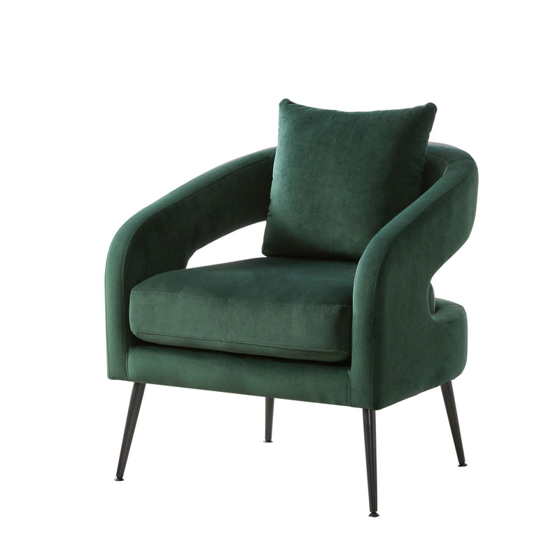 Open Back Accent Chair, Round Sofa Lounge Armchair