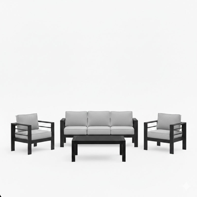 Outdoor Patio Set, All-Weather With Thick Cushions