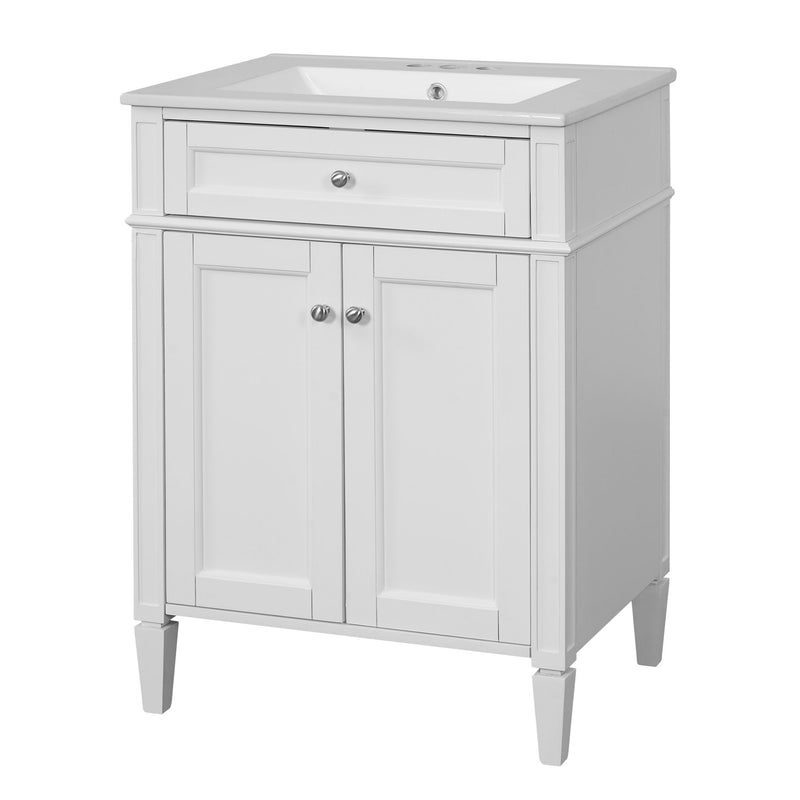 Bathroom Vanity With 2 Doors And Tip Out Drawer, Soft Closing Hinges