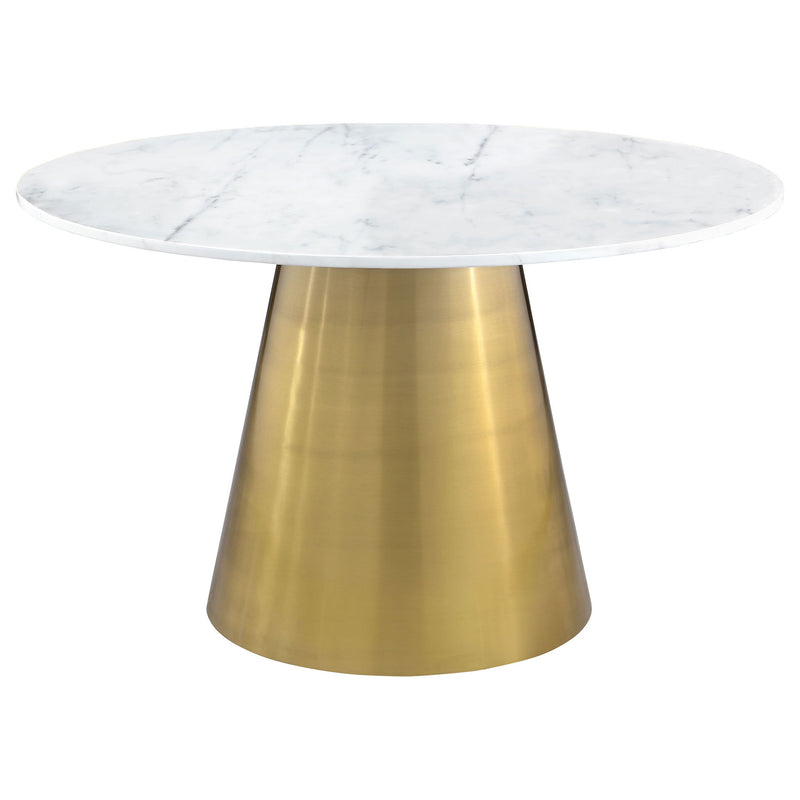 Earline - Round Dining Table - White Marble