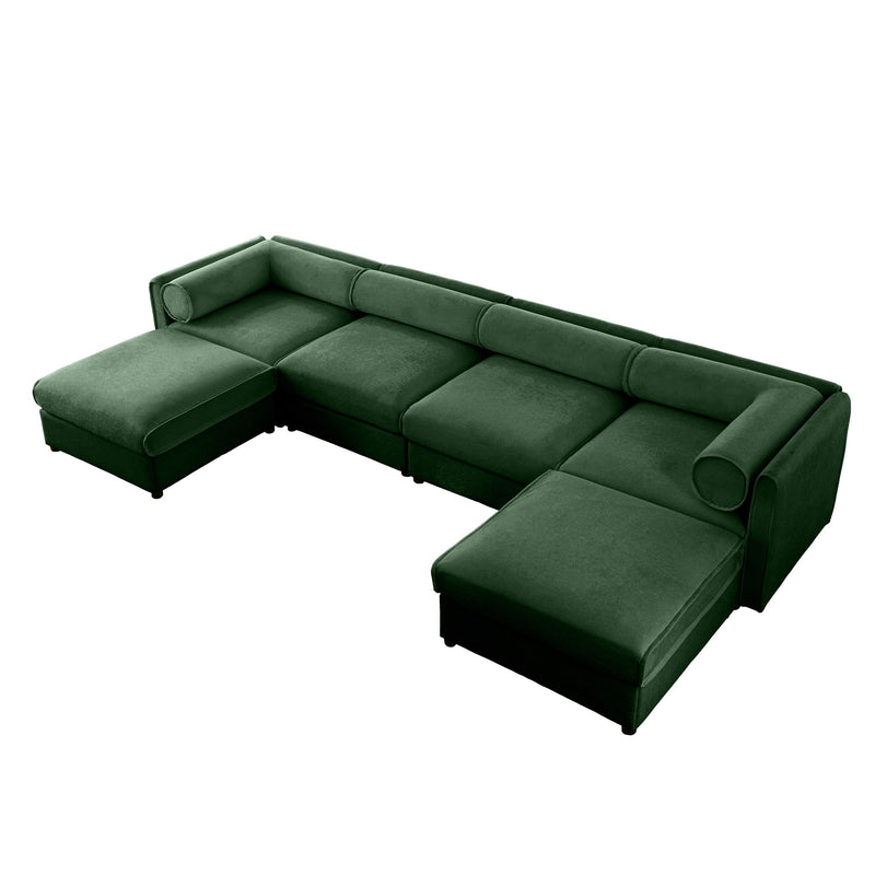 Contemporary Elegant Sofa With Storage And Ottoman
