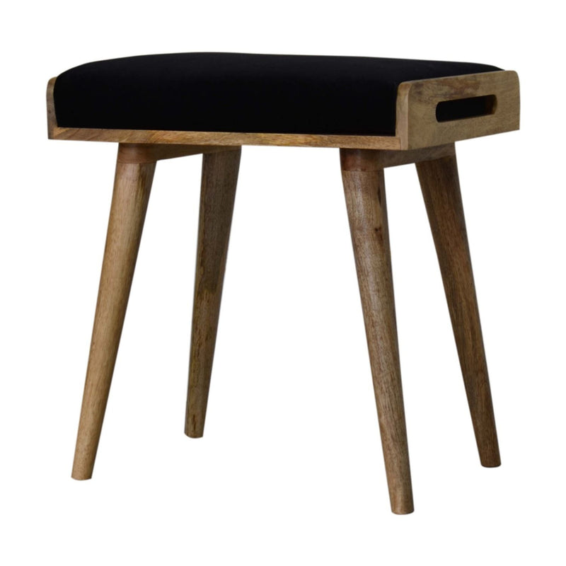 Tray Style Footstool - Black