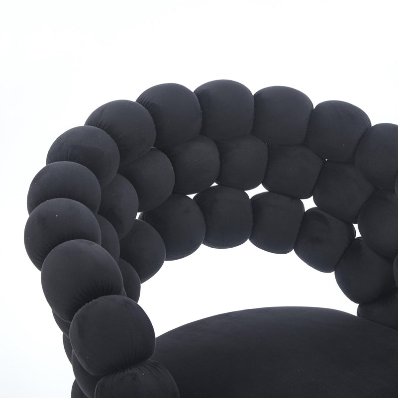 Modern Chair With Tube Legs, Soft Cushions And Comfortable Backrest