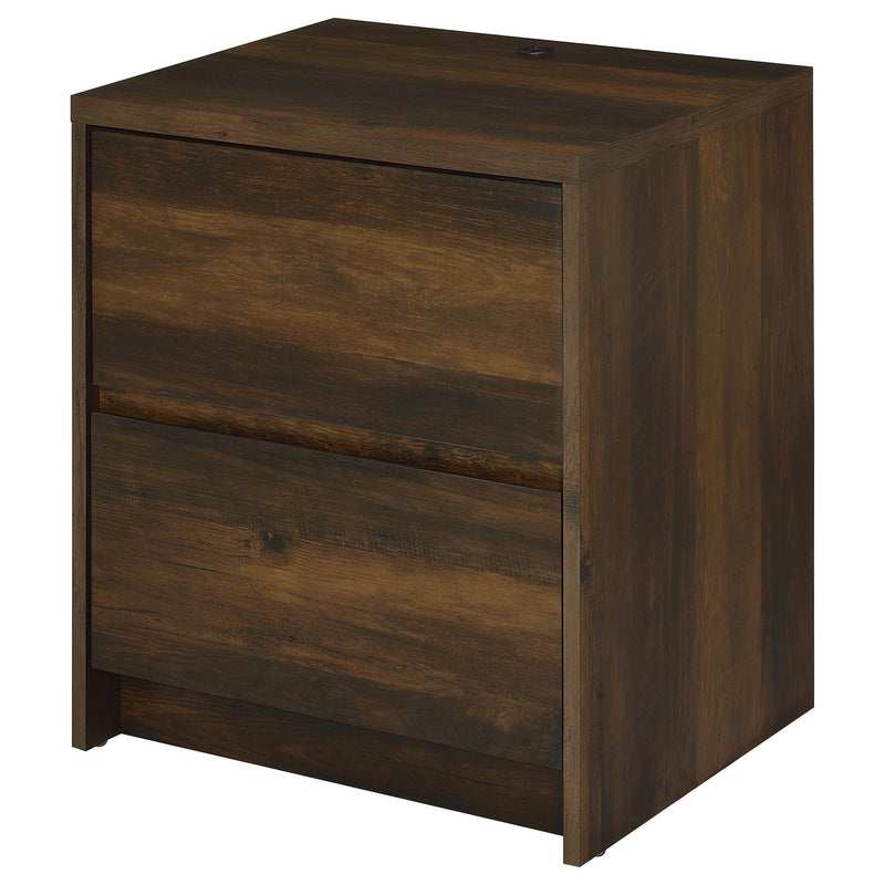 Geary - 2 Drawer Nightstand With LED Lights And USB Charging Ports