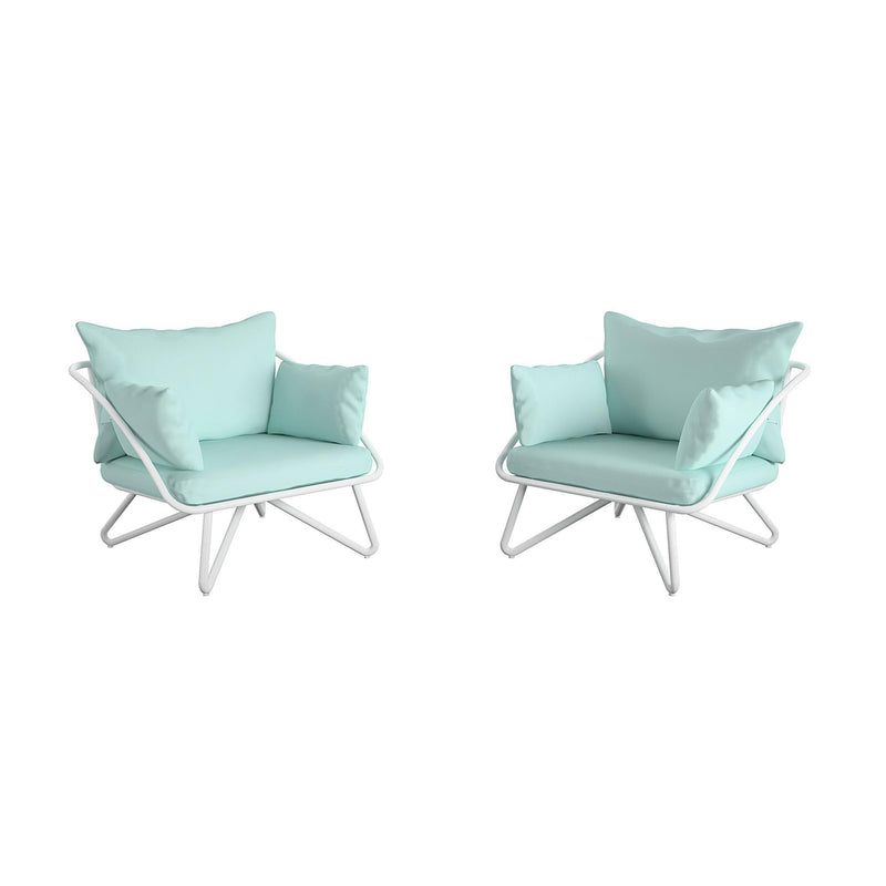 Teddi - Outdoor Lounge Chairs Set (Set of 2) - Aqua