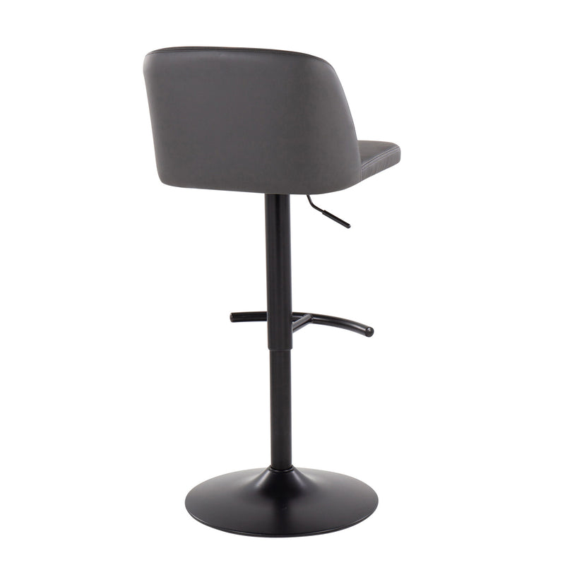 Toriano - Contemporary Adjustable Bar Stool With Rounded T Footrest (Set of 2)