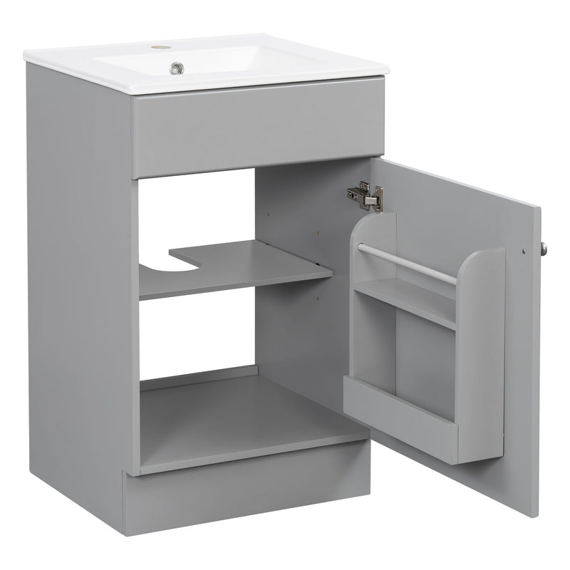 Bathroom Vanity With Sink, Cabinet With Adjustable Shelf