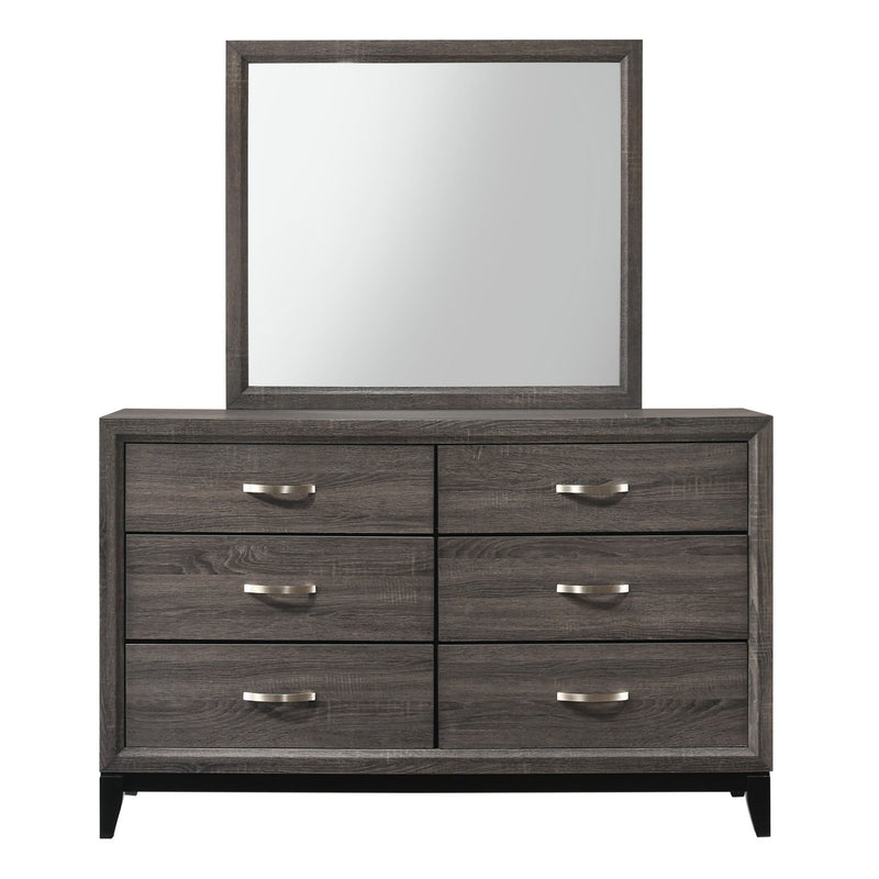 Contemporary 6 Drawer Dresser With Handles