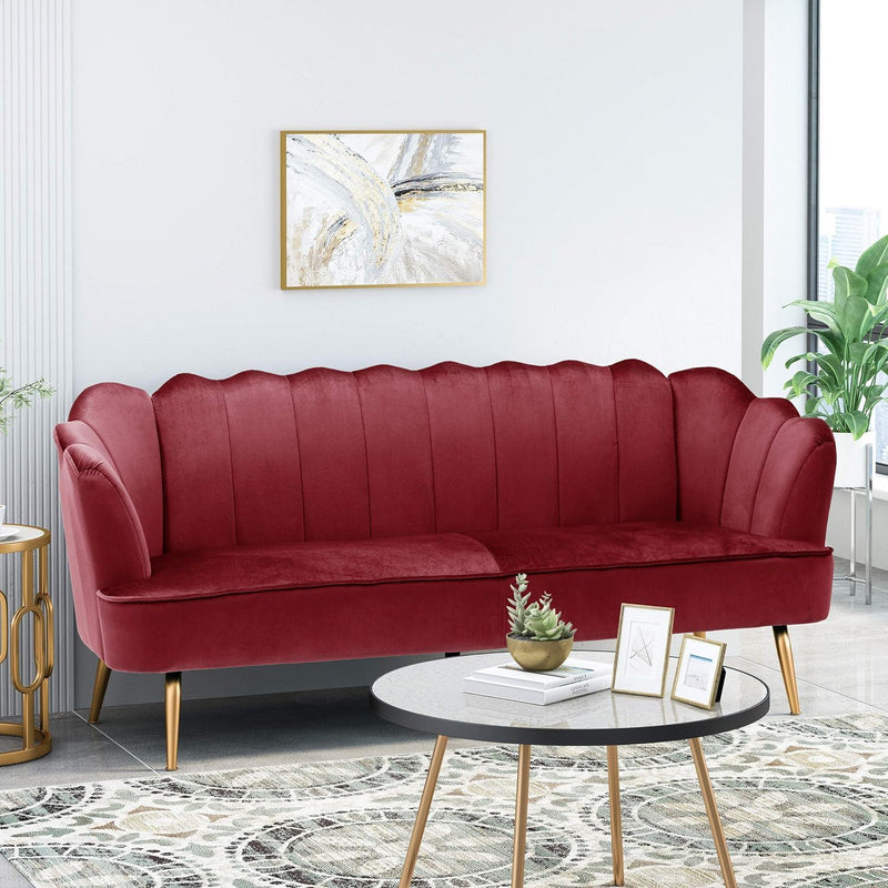 Modern Glam 3 Seater Sofa With Texture