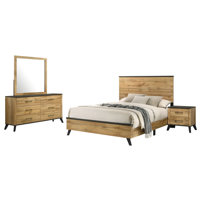 Georgina - 4 Piece Queen Bedroom Set With Trim - Natural