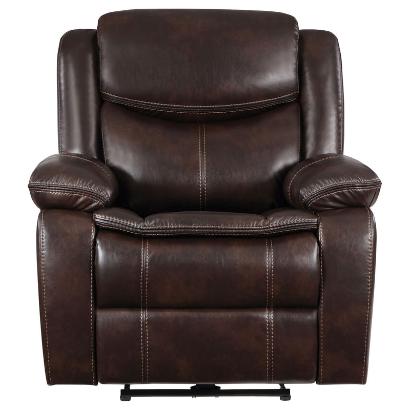 Salerno - Upholstered Power Recliner Chair With USB Charging - Dark Brown
