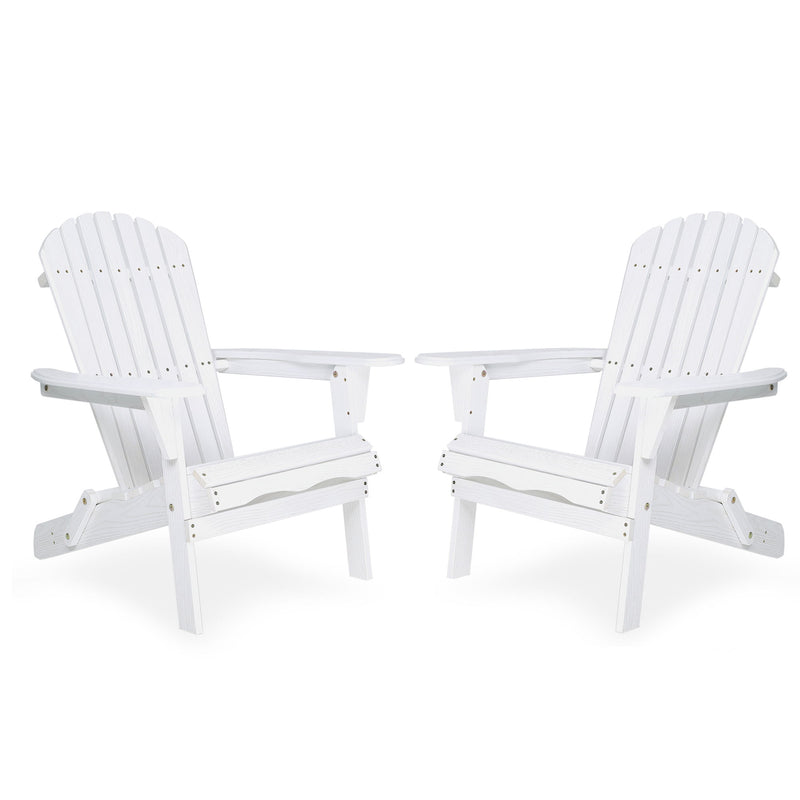 Lounge Patio Chair For Garden Outdoor Wooden Folding Adirondack Chair (Set of 2) Solid Cedar Wood Lounge Patio Chair For Garden