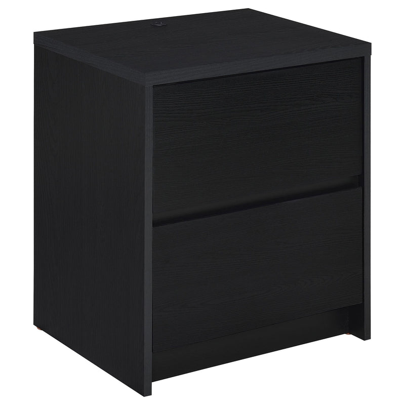 Geary - 2 Drawer Nightstand With LED Lights And USB Charging Ports