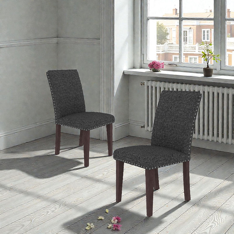 Upholstered Dining Chair With High Back Design (Set of 2)