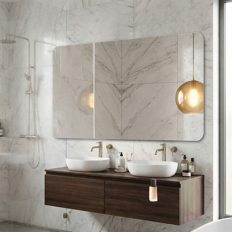 Bathroom Vanity Mirror, Wall-Mounted Mirror For Bathroom Anti-Fog, Waterproof