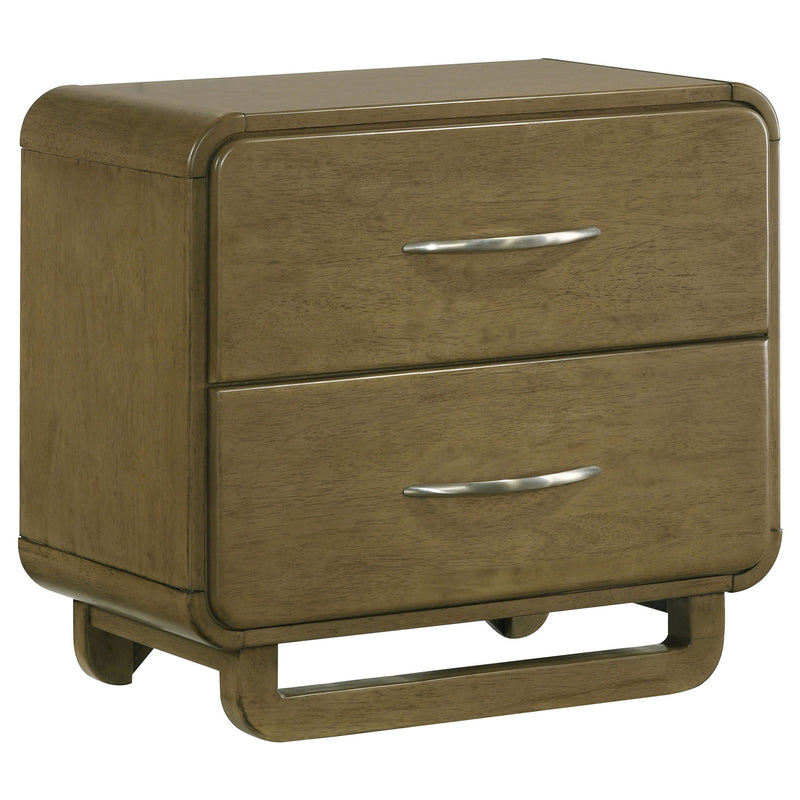Tully - 2 Drawer Nightstand - Nutmeg Brown