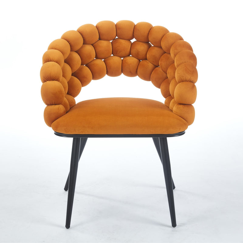 Modern Chair With Tube Legs, Soft Cushions And Comfortable Backrest