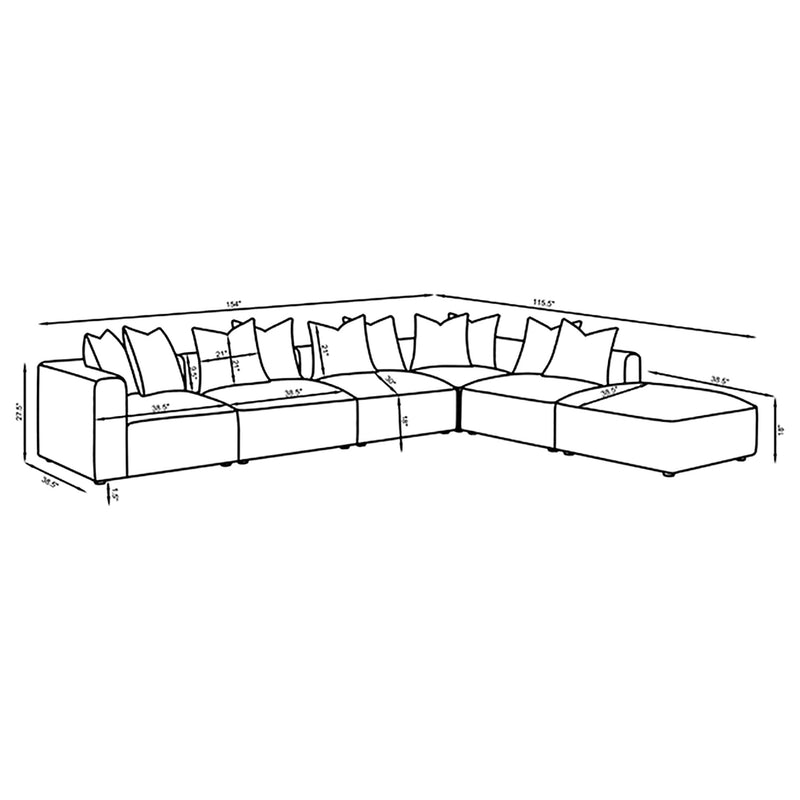 Amherst - Modular Sectional With Cushions - Gray
