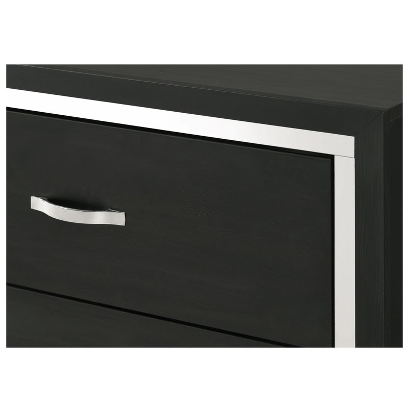 4 Drawer Bedroom Chest With Handles Furniture - Black