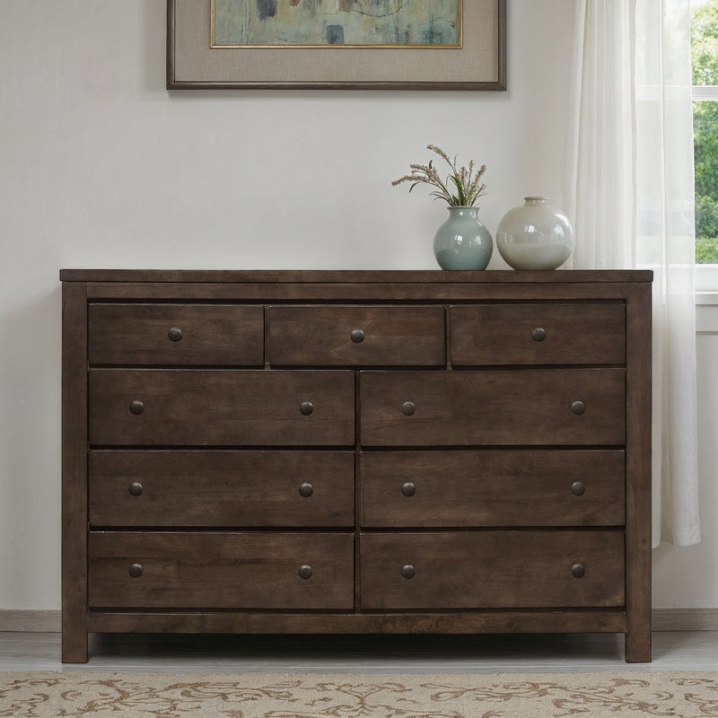 9 Drawer Dresser - Brown - Wood