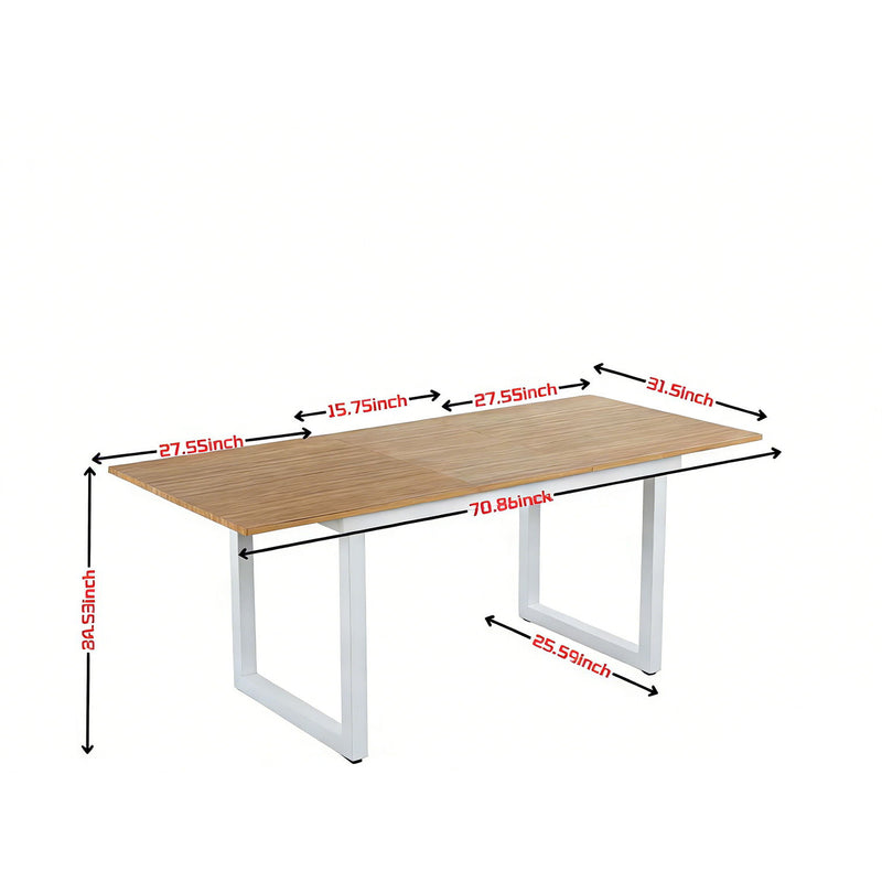 Square Extendable Dining Table With Metal Legs