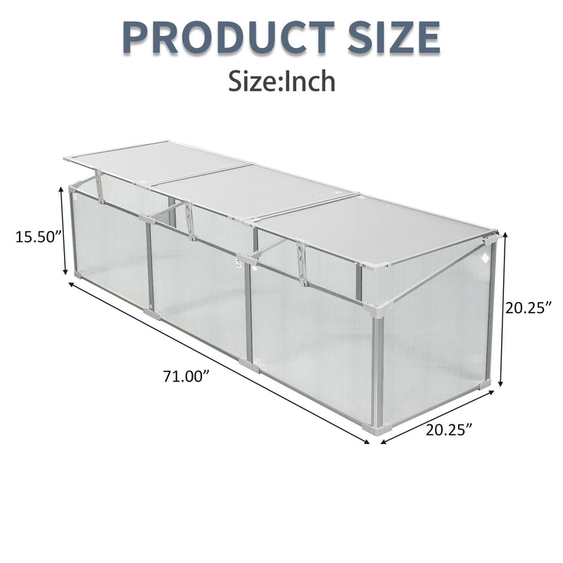 Polycarbonate Greenhouse For Outdoors In Winter - Silver