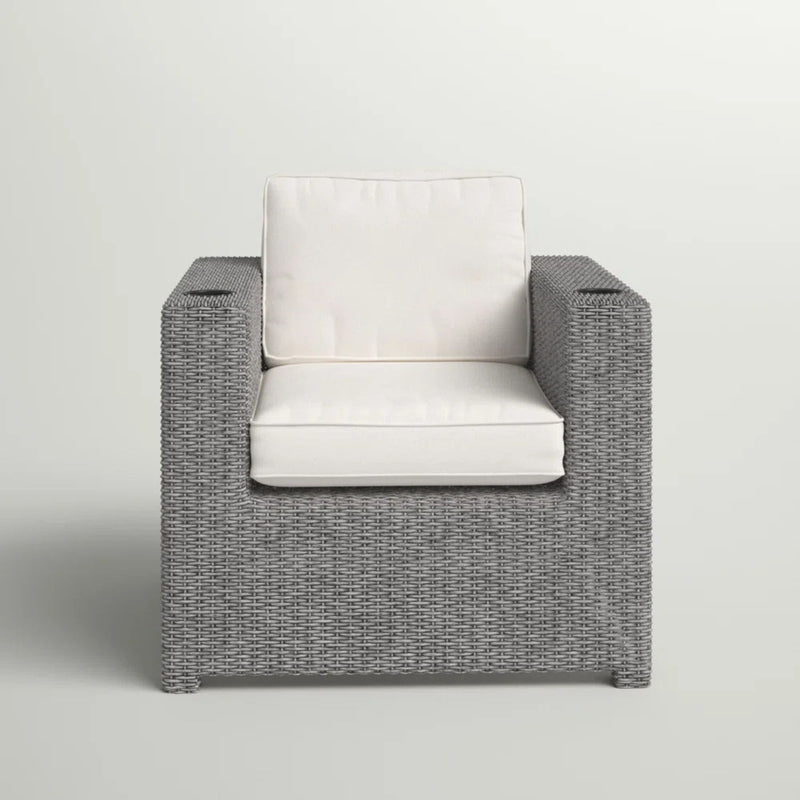 Elegant Patio Chair With Cushions - Gray