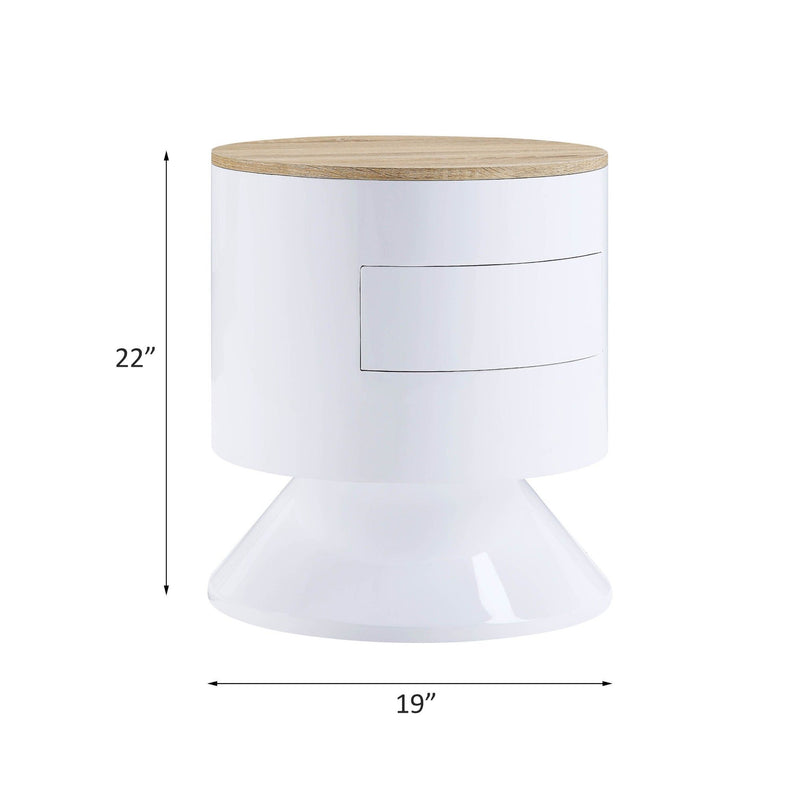 Otith - Accent Table With Display And Utility Function - White