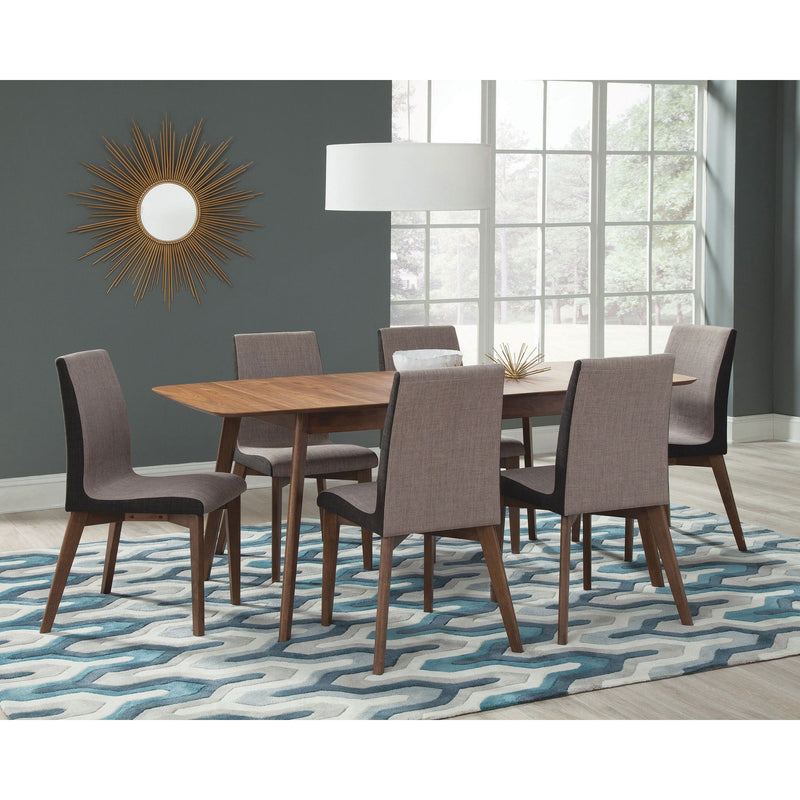 Lana - 7 Piece Dining Set With Butterfly Leaf Table - Natural Walnut