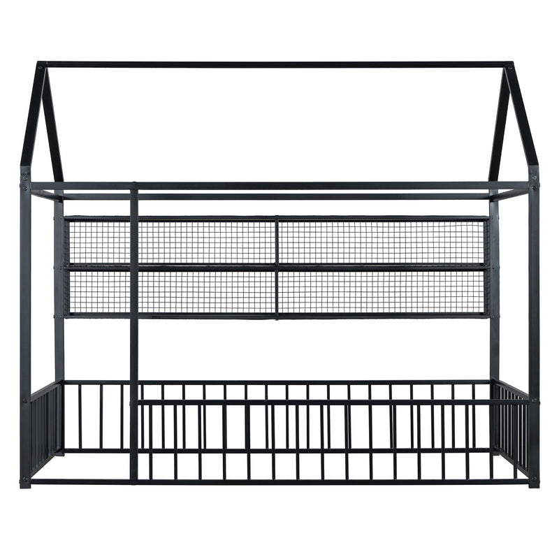 House Frame With Fence And Shelves